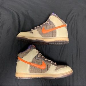 Nike Dunk High Premium- Tweed Orange Blaze